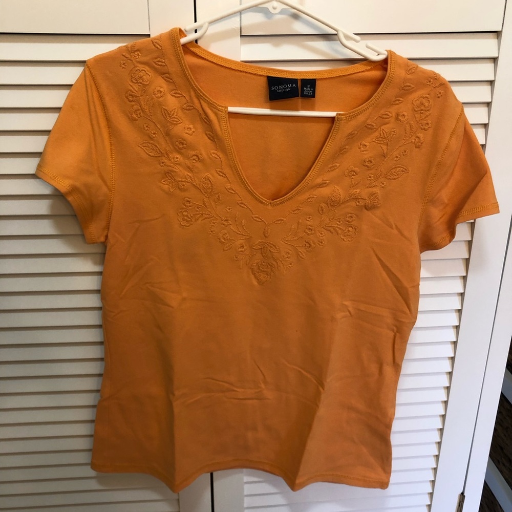 Ladies orange Sonoma T shirt